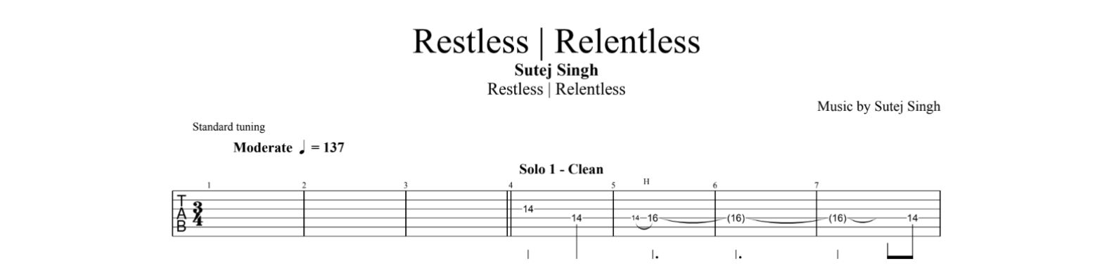 Restless Relentless Tab